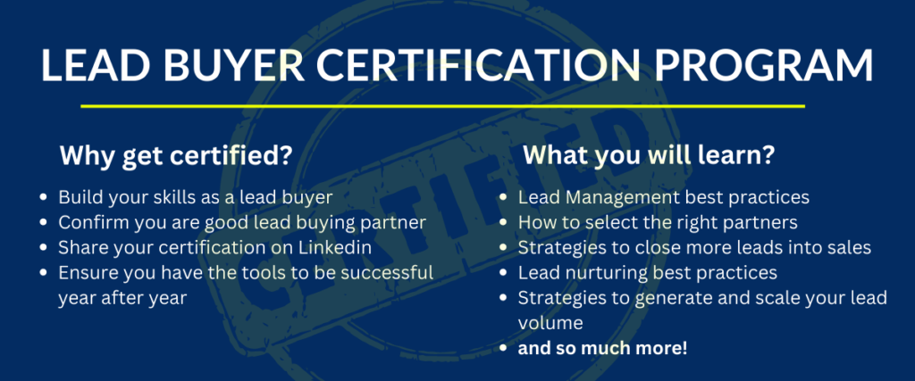 Lead Generation World Launches Lead Buyer Certification Program